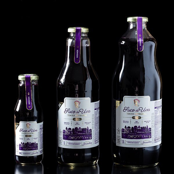 Suco de Uva Integral Vermelho - 18K Wine - garrafas de 300ml, 1L e 1,5L